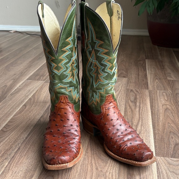 Tony Lama Other - Men’s Tony Lama Full Quill Brandy Ostrich cowboy boots. 9.5D